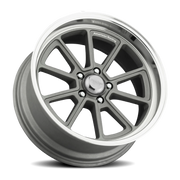 American Racing Draft 18x8 +0 5x120.65mm 72.6mm Vintage Silver Diamond Cut Lip