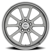 American Racing Draft 20x10 +6 5x120.65mm 72.6mm Vintage Silver Diamond Cut Lip