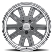 American Racing Mono Cast 17x9 +12 5x114.3mm 76.5mm Mag Gray Machined Lip