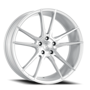 Dolce Performance Vain 20x8.5 +28 5x120mm 72.56mm Gloss Silver Machined Face