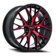 RTX R-Spec Valkyrie 18x8 +40 5x114.3mm 73.1mm Gloss Black Machined Red