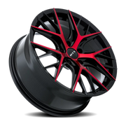 RTX R-Spec Valkyrie 18x8 +40 5x114.3mm 73.1mm Gloss Black Machined Red