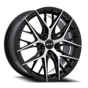 RTX R-Spec Valkyrie 18x8 +40 5x114.3mm 73.1mm Gloss Black Machined
