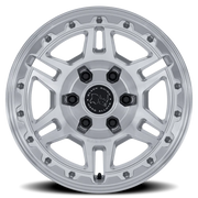Black Rhino Vanguard 20x9 +15 6x114.3mm 66.06mm Gloss Silver Machined Face