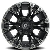 Fuel Vapor 17x9 +1 8x165.1mm 125.1mm Matte Black Gray Tint
