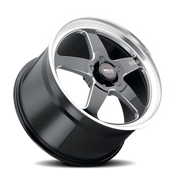 WELD Ventura Drag 18x5 -23 5x112mm 78.1mm Gloss Black Milled-Diamond Cut Lip