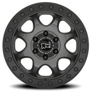 Black Rhino Venture 17x8 +38 6x130mm 84.1mm Matte Gunmetal Black Hardware