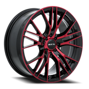 RTX Vertex 18x8 +40 5x114.3mm 73.1mm Black Machined Red