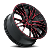 RTX Vertex 17x7.5 +40 5x114.3mm 73.1mm Black Machined Red