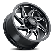 Ultra Villain 230 24x12 -44 8x165.1mm 125.2mm Gloss Black Milled Accents-Clear Coat