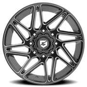 Gear Off Road Vortex 20x9 +0 8x170mm 125.2mm Gloss Black Milled
