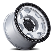 Black Rhino Voyager 17x8.5 +0 6x139.7mm 106.1mm Machined Silver Matte Black Lip