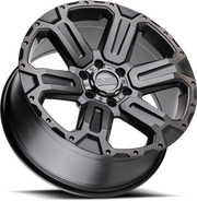 Black Rhino Wanaka 17x8.5 +12 6x139.7mm 112.1mm Matte Gunmetal Brushed Face-Gunmetal Tint