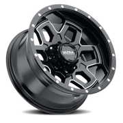 Ultra Warlock 217 17x9 +1 8x165.1mm 125.2mm Gloss Black Milled Accents-Clear Coat