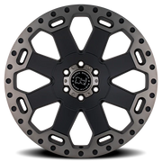 Black Rhino Warlord 17x8 +35 5x120mm 76mm Matte Black Machined Dark Tint Lip