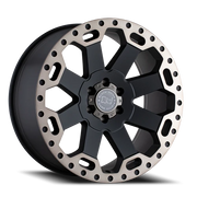 Black Rhino Warlord 17x9 -12 8x170mm 125.1mm Matte Black Machined Dark Tint Lip