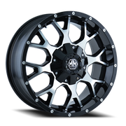 Mayhem Warrior 18x9 +18 6x135mm 106mm Gloss Black Machined Face