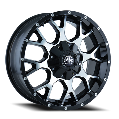 Mayhem Warrior 17x9 +18 6x135mm 106mm Gloss Black Machined Face