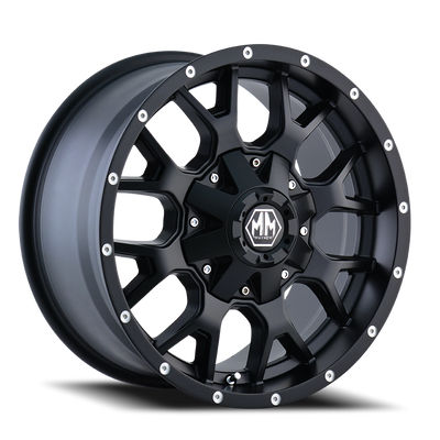 Mayhem Warrior 17x9 +18 6x135mm 106mm Matte Black