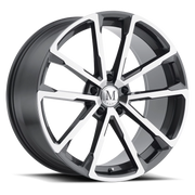 Mandrus Wolf 22x10.5 +35 5x130mm 84.1mm Gloss Gunmetal Mirror Cut Face