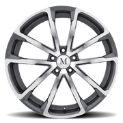Mandrus Wolf 22x10.5 +35 5x130mm 84.1mm Gloss Gunmetal Mirror Cut Face