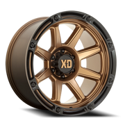 XD Series XD863 BRZ 20x10 -18 5x127mm 71.5mm Matte Bronze Black Lip