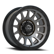 Lock Offroad Yosemite 20x10 -18 6x139.7mm 106.2mm Matte Grey Matte Black Ring
