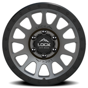 Lock Offroad Yosemite 20x10 -18 6x139.7mm 106.2mm Matte Grey Matte Black Ring