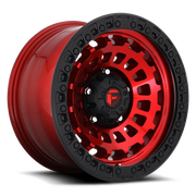 Fuel Zephyr 17x9 +1 6x139.7mm 106.3mm Candy Red Matte Black Ring