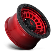 Fuel Zephyr 17x9 -12 6x139.7mm 106.3mm Candy Red Matte Black Ring
