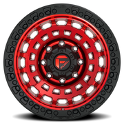 Fuel Zephyr 17x9 -12 8x170mm 125.1mm Candy Red Matte Black Ring