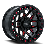 RTX Offroad Zion 17x9 -15 5x127mm 71.5mm Gloss Black Milled Red