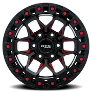 RTX Offroad Zion 20x9 +0 6x139.7mm 106.1mm Gloss Black Milled Red