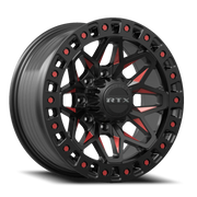RTX Offroad Zion 18x9 +20 8x180mm 125mm Gloss Black Red Milled